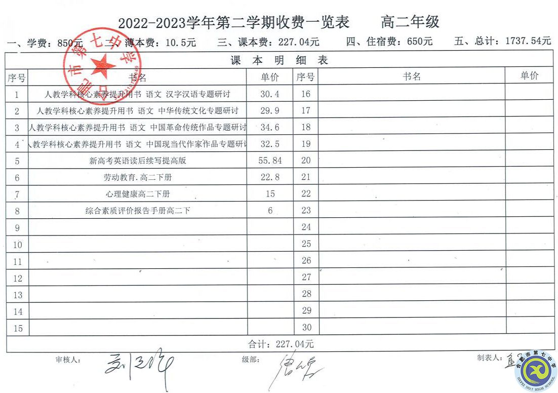 2022—2023学年第二学期学费收缴通知(图2)