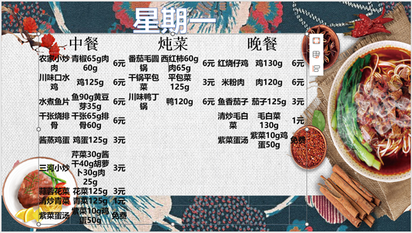 合七美食先知道（本周菜谱）(图1)